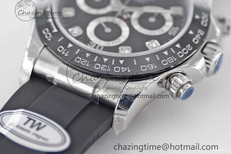 1218 Breathable Daytona 116519 SS TWF 1:1 Best Edition 904L Steel Black Diamonds Dial on Oysterflex Strap A 2413